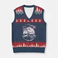 Washington DC Cherry Blossoms Monuments Memorials Japanese Style V-Neck Knit Sweater Vest