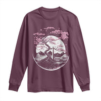 Washington DC Cherry Blossoms Monuments Memorials Japanese Style Long Sleeve Shirt