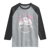 Washington DC Cherry Blossoms Monuments Memorials Japanese Style Raglan Shirt