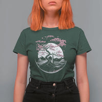 Washington DC Cherry Blossoms Monuments Memorials Japanese Style T Shirt For Women