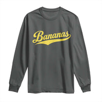 Bananas Retro Throwback Baseball Sport Lover Long Sleeve Shirt
