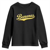 Bananas Retro Throwback Baseball Sport Lover Youth Sweatshirt