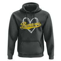 Bananas Vintage Heart Baseball Fan Game Day Hoodie