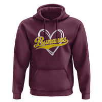 Bananas Vintage Heart Baseball Fan Game Day Hoodie