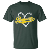 Bananas Vintage Heart Baseball Fan Game Day T Shirt