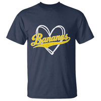 Bananas Vintage Heart Baseball Fan Game Day T Shirt
