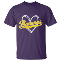 Bananas Vintage Heart Baseball Fan Game Day T Shirt