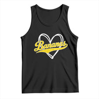 Bananas Vintage Heart Baseball Fan Game Day Tank Top