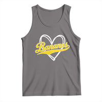 Bananas Vintage Heart Baseball Fan Game Day Tank Top