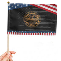 San Antonio Texas TX Vintage Souvenir Texan Pride Patriotic Handheld Flag