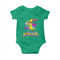 Funny Bananas Baseball Drip Ice Cream Sports Splatter Baby Onesie