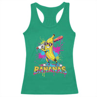 Funny Bananas Baseball Drip Ice Cream Sports Splatter Racerback Tank Top