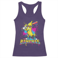 Funny Bananas Baseball Drip Ice Cream Sports Splatter Racerback Tank Top