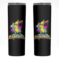 Funny Bananas Baseball Drip Ice Cream Sports Splatter Skinny Tumbler