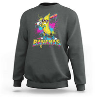 Funny Bananas Baseball Drip Ice Cream Sports Splatter Sweatshirt