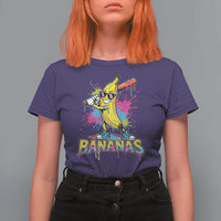 Funny Bananas Baseball Drip Ice Cream Sports Splatter T Shirt For Women