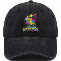 Funny Bananas Baseball Drip Ice Cream Sports Splatter Washed Cotton Baseball Cap