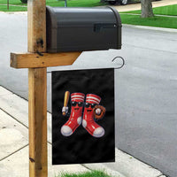 Funny Red Socks Playing Baseball Graphic Sport Game Day Garden Flag