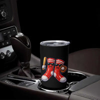 Funny Red Socks Playing Baseball Graphic Sport Game Day Tumbler Cup