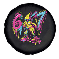 Funny 67 Banana Baseball Drip Ice Cream Six Seven Meme Spare Tire Cover