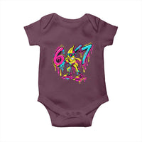 Funny 67 Banana Baseball Drip Ice Cream Six Seven Meme Baby Onesie