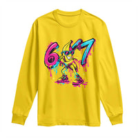 Funny 67 Banana Baseball Drip Ice Cream Six Seven Meme Long Sleeve Shirt