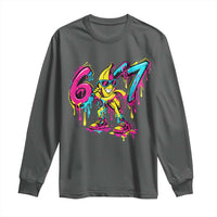 Funny 67 Banana Baseball Drip Ice Cream Six Seven Meme Long Sleeve Shirt