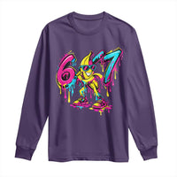 Funny 67 Banana Baseball Drip Ice Cream Six Seven Meme Long Sleeve Shirt