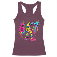 Funny 67 Banana Baseball Drip Ice Cream Six Seven Meme Racerback Tank Top