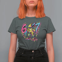Funny 67 Banana Baseball Drip Ice Cream Six Seven Meme T Shirt For Women