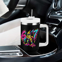 Funny 67 Banana Baseball Drip Ice Cream Six Seven Meme Tumbler With Handle