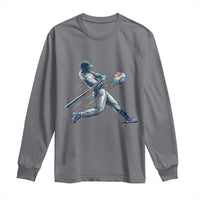 Ice Cream Baseball Player Dripping Game Day Long Sleeve Shirt