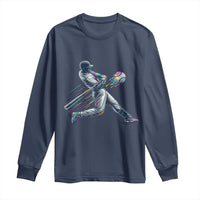 Ice Cream Baseball Player Dripping Game Day Long Sleeve Shirt