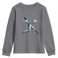 Ice Cream Baseball Player Dripping Game Day Youth Sweatshirt