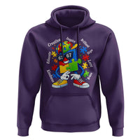 Funny 67 Autism Awareness Hoodie Six Seven Puzzle Meme Creative Brilliant Hope Love Kindness