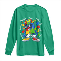 Funny 67 Autism Awareness Long Sleeve Shirt Six Seven Puzzle Meme Creative Brilliant Hope Love Kindness