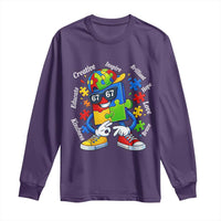 Funny 67 Autism Awareness Long Sleeve Shirt Six Seven Puzzle Meme Creative Brilliant Hope Love Kindness