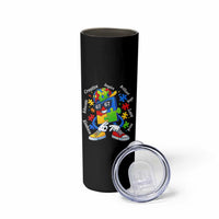 Funny 67 Autism Awareness Skinny Tumbler Six Seven Puzzle Meme Creative Brilliant Hope Love Kindness