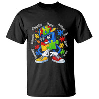 Funny 67 Autism Awareness T Shirt Six Seven Puzzle Meme Creative Brilliant Hope Love Kindness