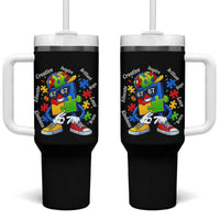 Funny 67 Autism Awareness Tumbler With Handle Six Seven Puzzle Meme Creative Brilliant Hope Love Kindness