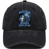 You Call It Autism I Call It Having That Dawg In Me Washed Cotton Baseball Cap Funny Cringe Alpha Wolf