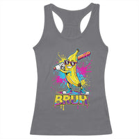 Funny Bruh Banana Baseball Drip Ice Cream Sports Splatter Racerback Tank Top
