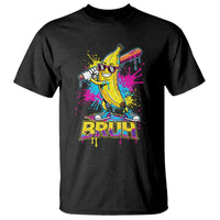 Funny Bruh Banana Baseball Drip Ice Cream Sports Splatter T Shirt