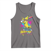 Funny Bruh Banana Baseball Drip Ice Cream Sports Splatter Tank Top
