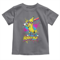 Funny Bruh Banana Baseball Drip Ice Cream Sports Splatter Toddler T Shirt