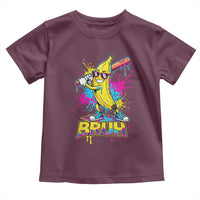 Funny Bruh Banana Baseball Drip Ice Cream Sports Splatter Toddler T Shirt
