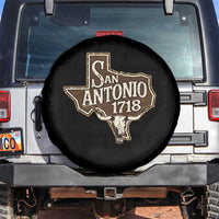 Vintage San Antonio Texas Est 1718 Longhorn Cow Skull Spare Tire Cover