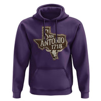 Vintage San Antonio Texas Est 1718 Longhorn Cow Skull Hoodie