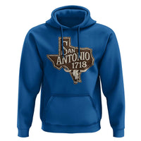 Vintage San Antonio Texas Est 1718 Longhorn Cow Skull Hoodie