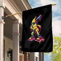 Funny Banana Baseball Drip Ice Cream Splatter Garden Flag
